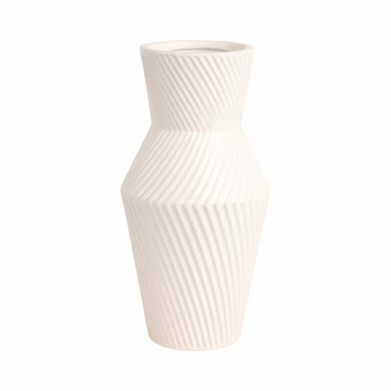 Sagebrook Home Modern Totem Stoneware Vase Unique Decor