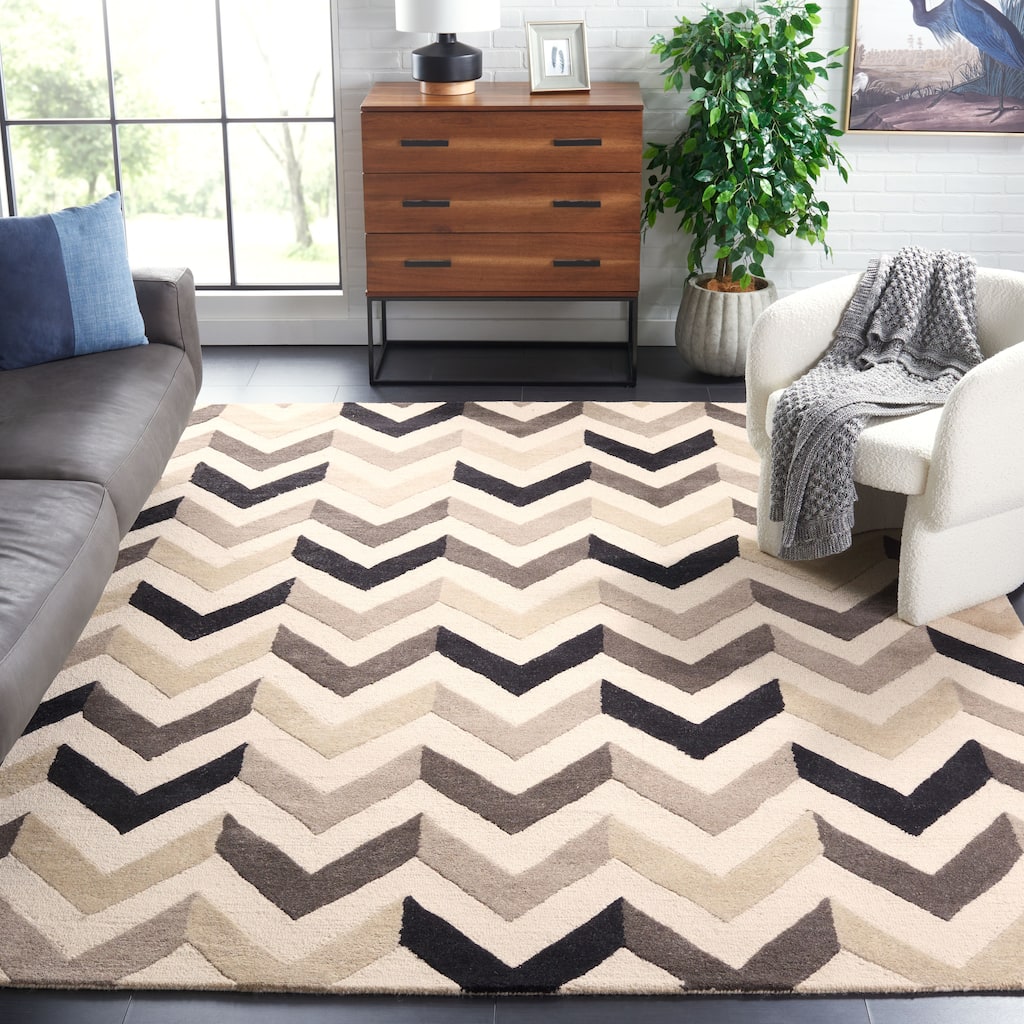 SAFAVIEH, Handmade Cambridge Fryni Modern Moroccan Wool Rug