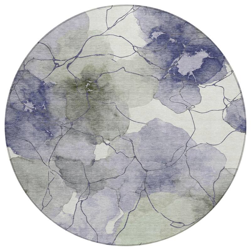 Machine Washable Indoor/ Outdoor Floral Mara Chantille Rug