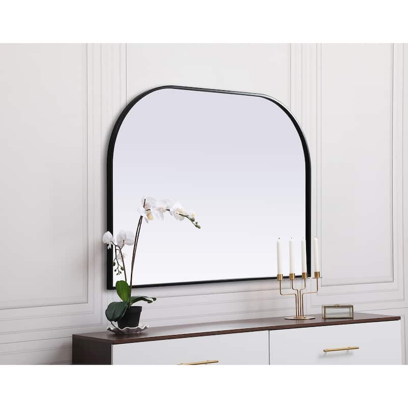 Indigo Home Metal Frame Arch Mirror 42x30 Inch