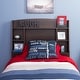 preview thumbnail 5 of 17, Bella Twin Bookcase Headboard, Espresso Espresso