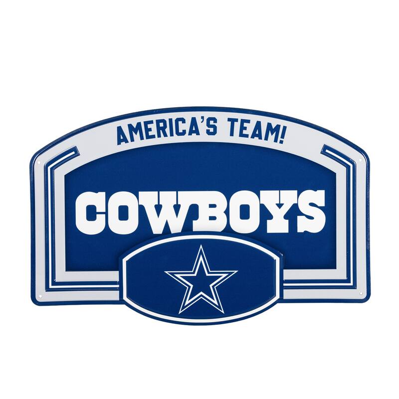 Dallas Cowboys Embossed Steel Wall Sign, 11" x 17"