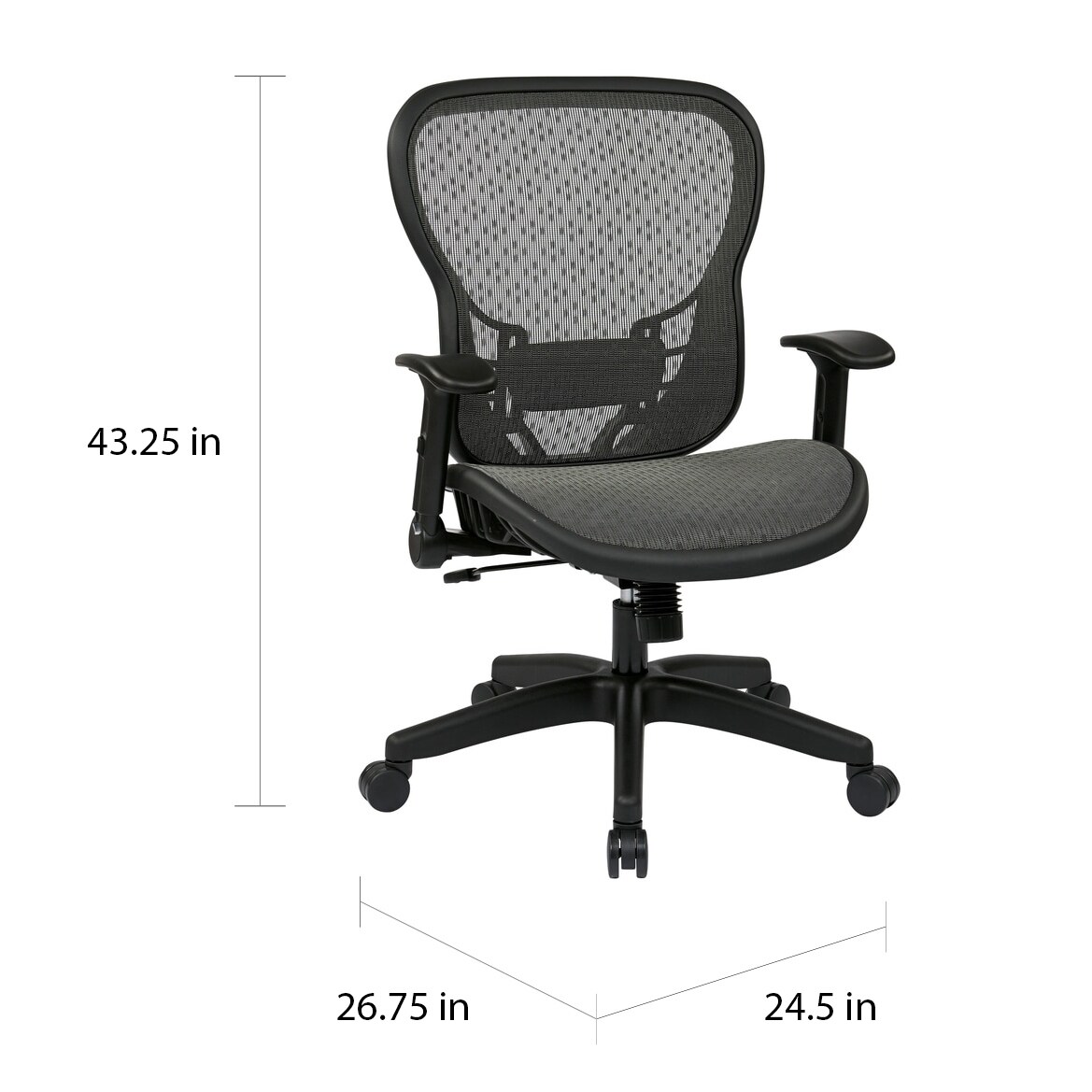 Office Star Space Seating Deluxe R2 SpaceGrid Mesh Mid-Back Office Chair