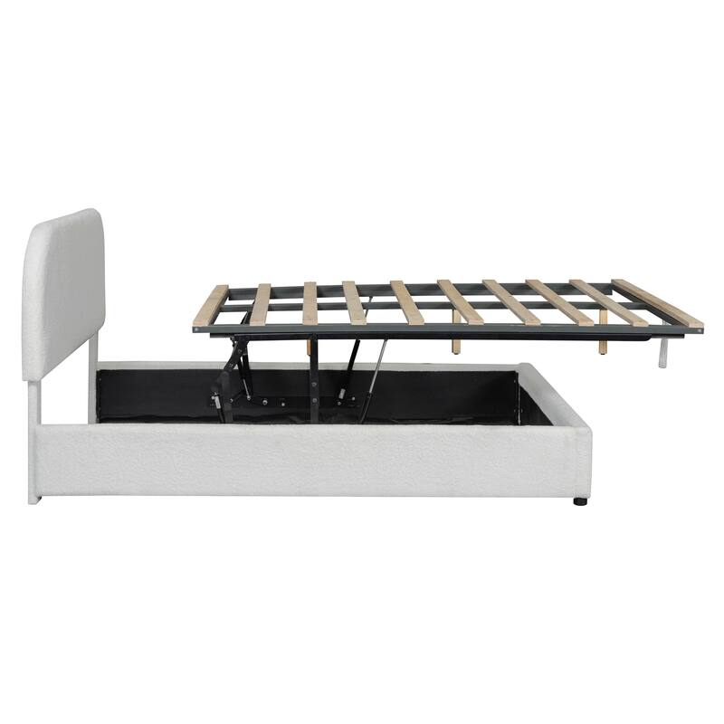 Platform Bed with Hydraulic Storage System