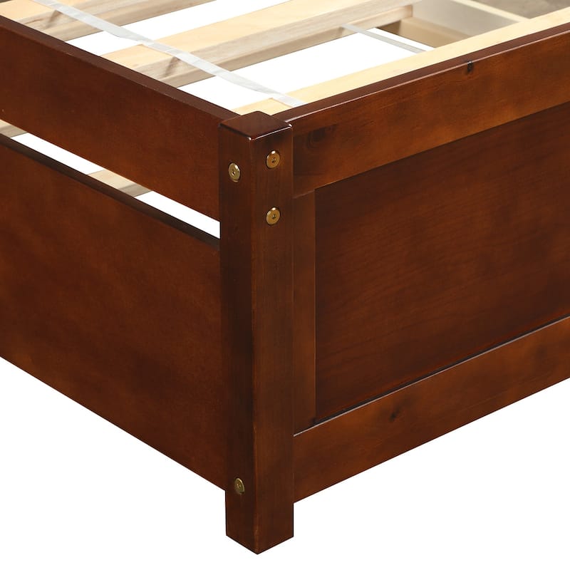 Twin Bed Platform Bed Perfect Guest Bed with Spindle Hedboard