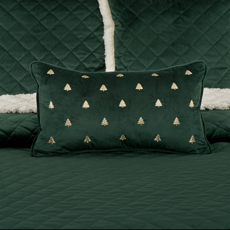 Christmas Tree Decorative Boudoir Throw Pillow