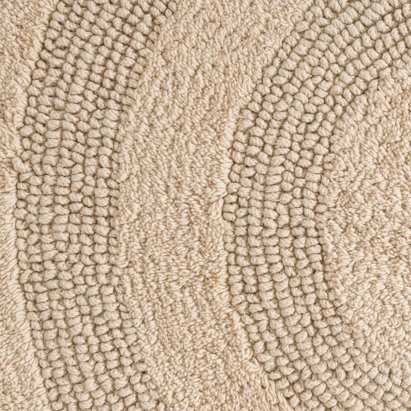MH London Winchester Cotton Round Bathroom Rug - Soft Bath Mat