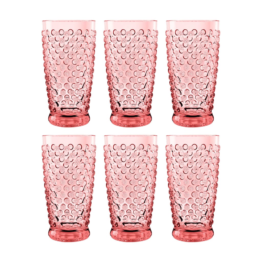 Abode Homewares Hobnail Jumbo, 20 oz. Set of 6