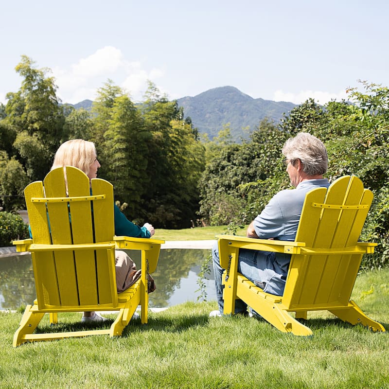 Outdoor HDPE Folding Classic Adirondack Chair All-Weather