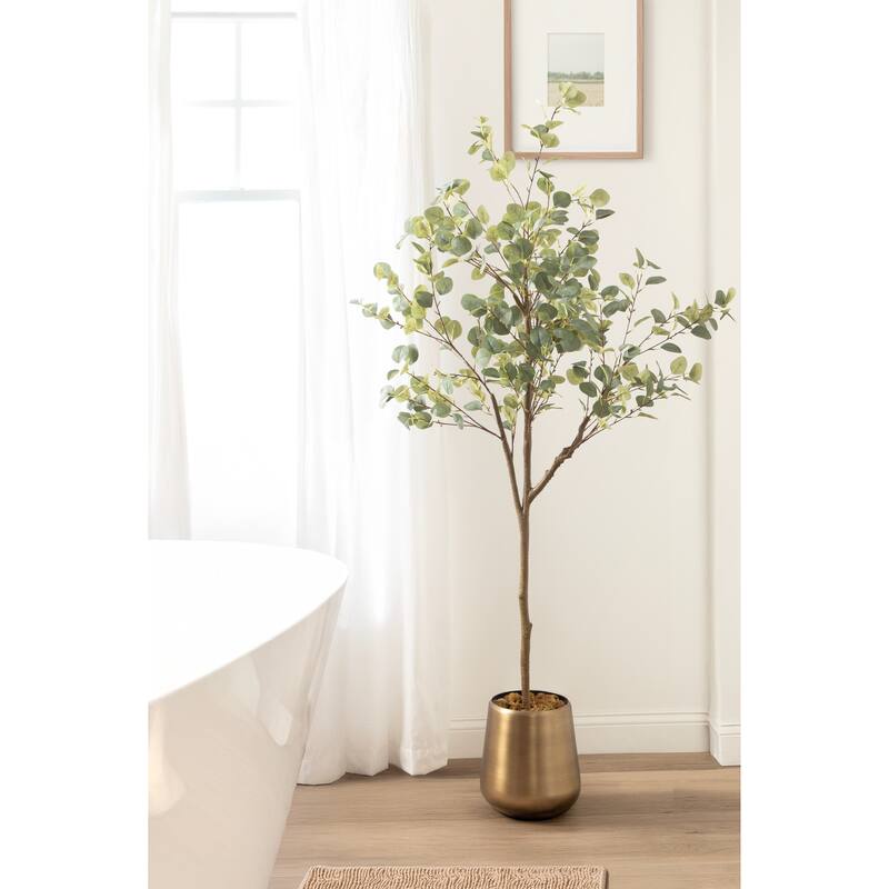 Kate and Laurel Eudora Faux Eucalyptus Tree