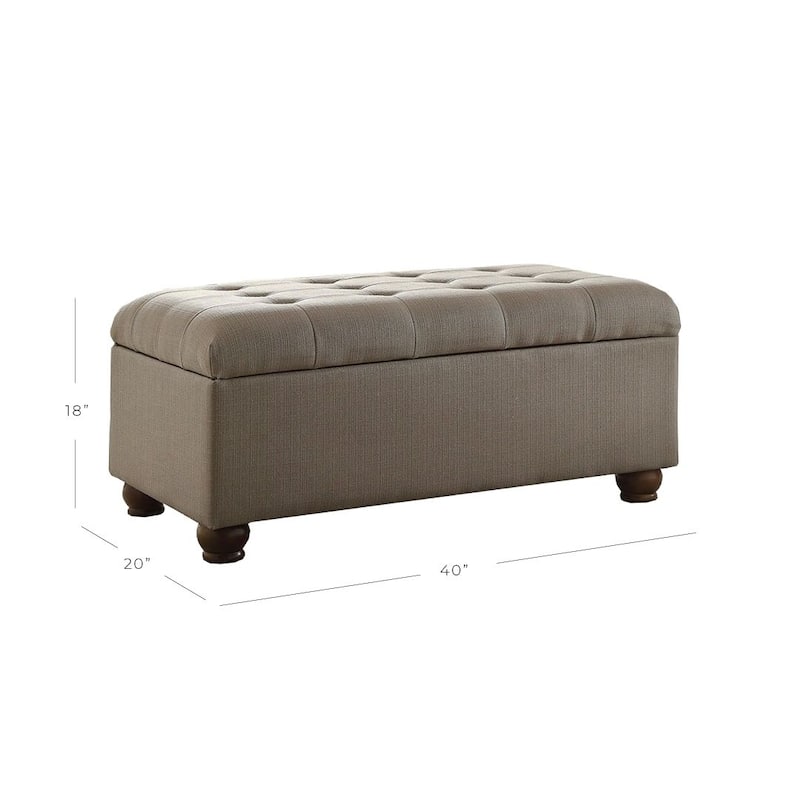 Copper Grove Sororia Grey Tufted Storage Bench
