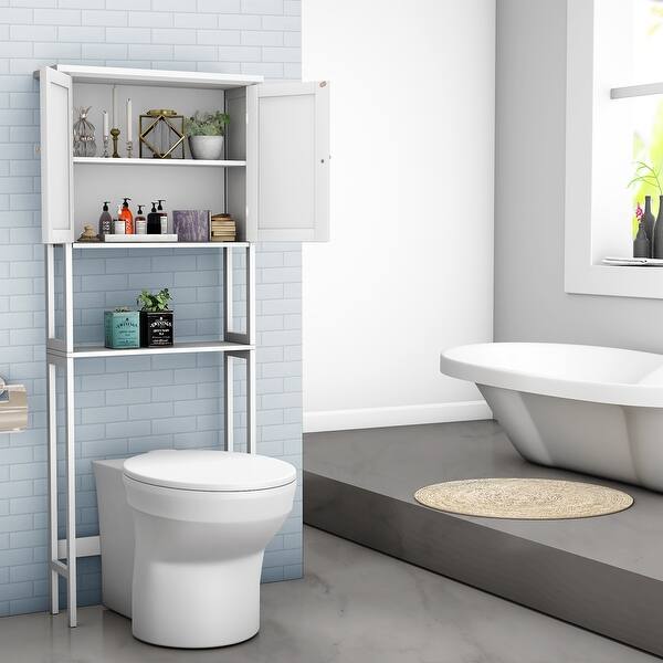 Shop Over The Toilet Bathroom Storage Space Saver With Shelf