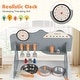 preview thumbnail 15 of 18, Gymax Pretend Play Toy Kitchen Set w/Clock Stove Spice Rack Faucet &