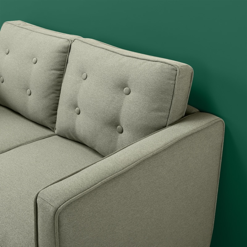 Priage by ZINUS Pear Green Button Tufted Loveseat