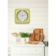 preview thumbnail 130 of 146, Infinity Instruments Retro 9.25-inch Square Wall Clock - 9.25 x 1.875 x 9.5