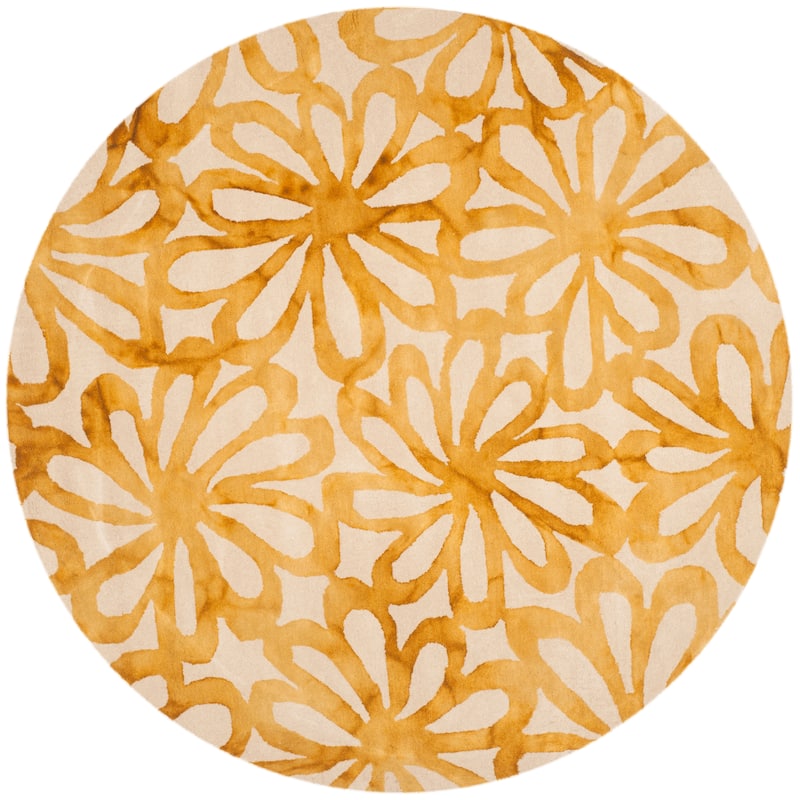 SAFAVIEH Handmade Dip Dye Maze Floral Watercolor Wool Rug