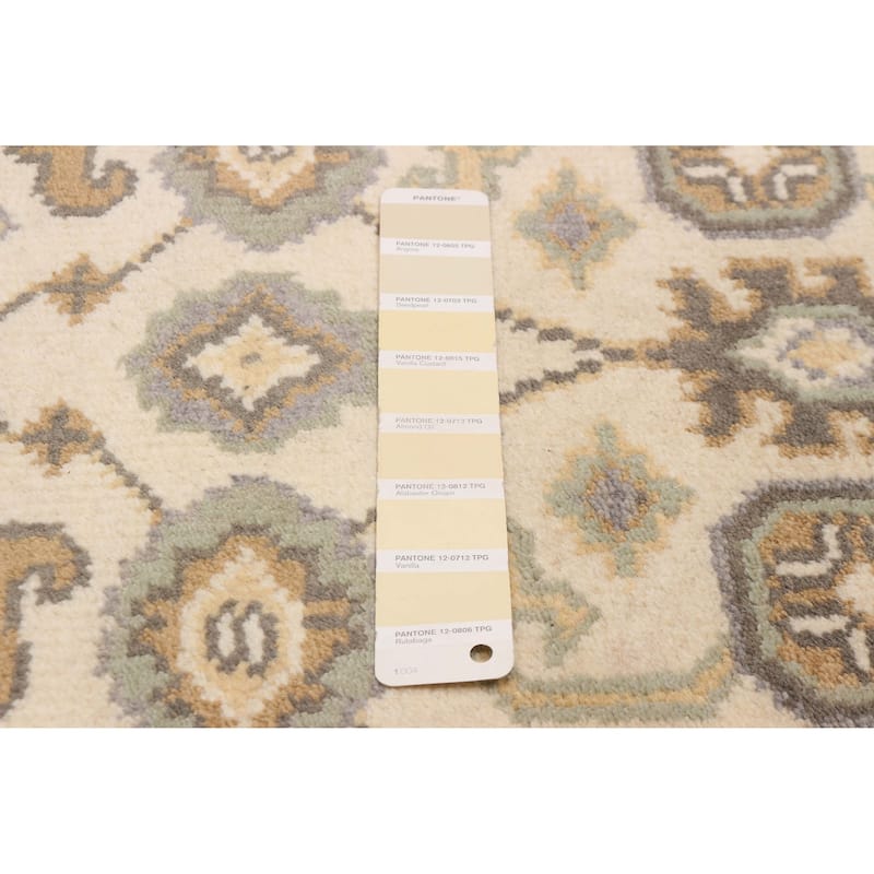 ECARPETGALLERY Hand-knotted Royal Oushak Cream Wool Rug - 2'5 x 7'10