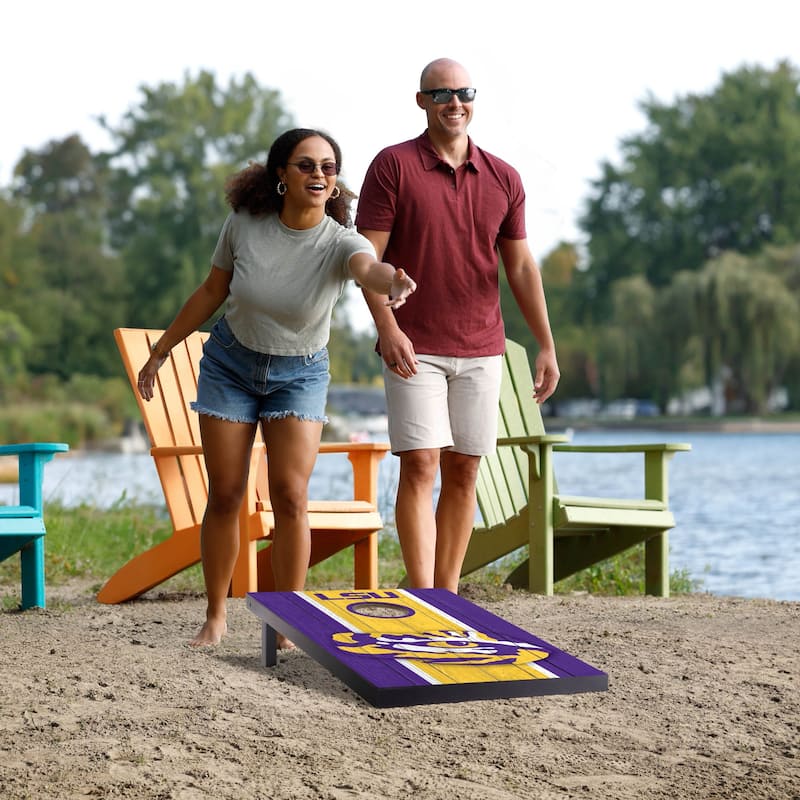 LSU Tigers NCAA Compact 2x3 Tailgate Cornhole Board Set