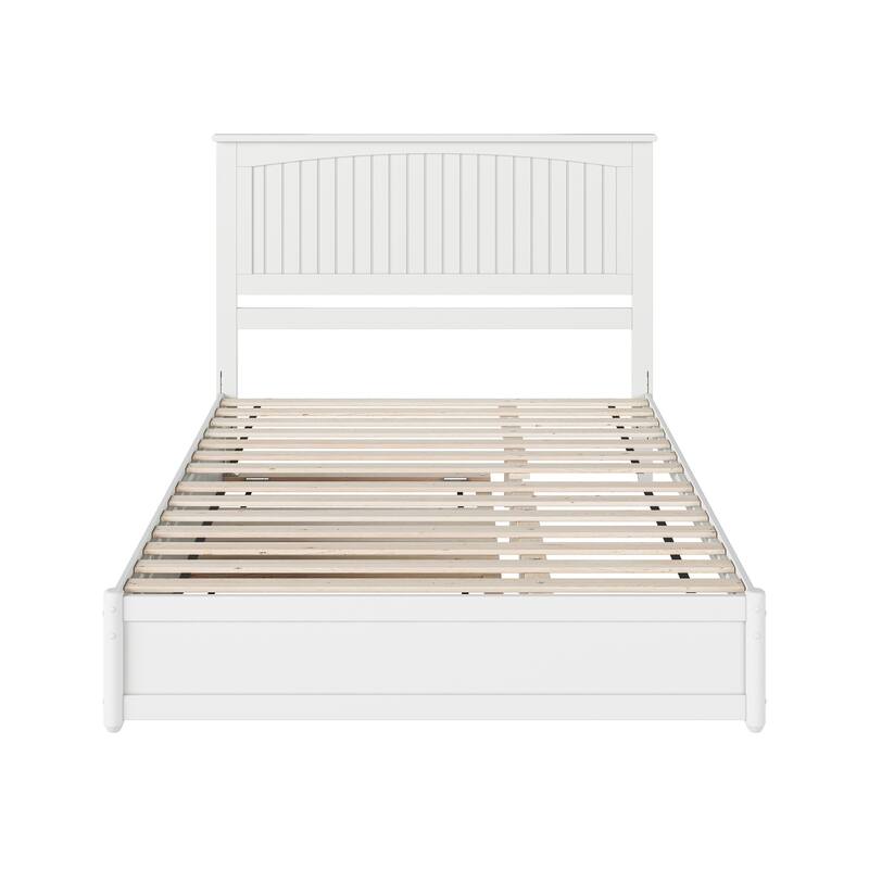 Malta Platform Bed with Panel Footboard and Twin XL Trundle