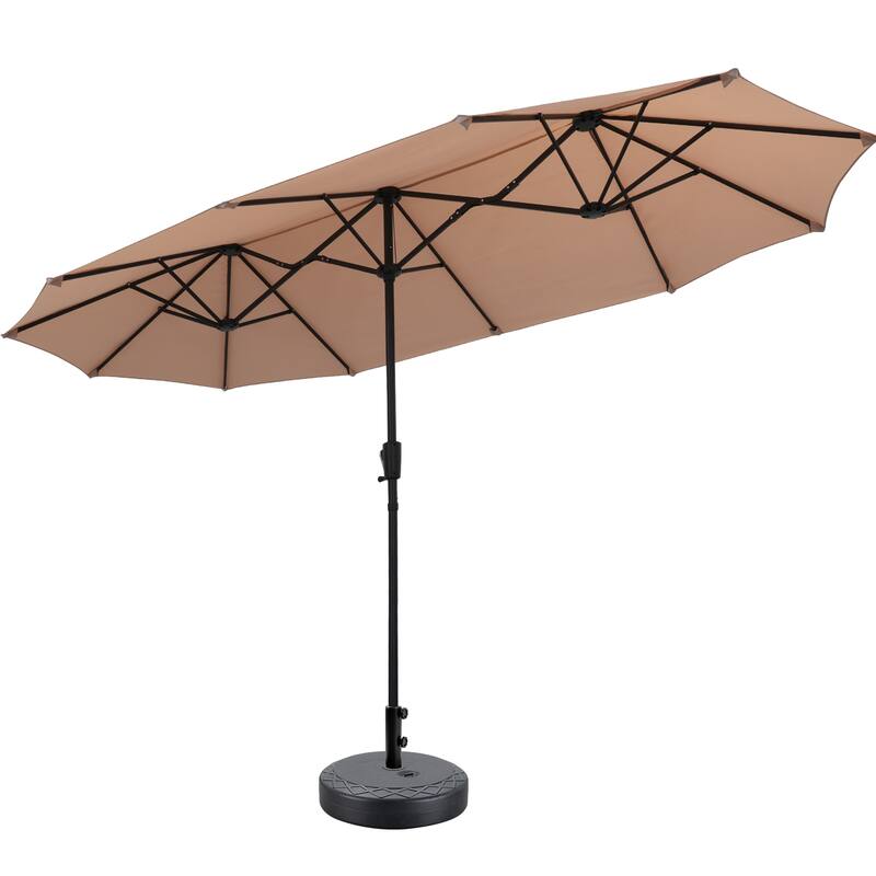 Autlaycil 13 ft Patio Umbrella with Crank Outdoor Umbrella with Base