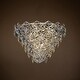 preview thumbnail 4 of 5, 6-Light Glam Silver Leaf Tiered Flush Mount Ceiling Light with Hexagonal Glass Accents - W:19.7"