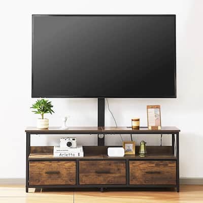 52" TV Stand with Mount for Up to 75 in TVs with 3 Drawers - 50 inches