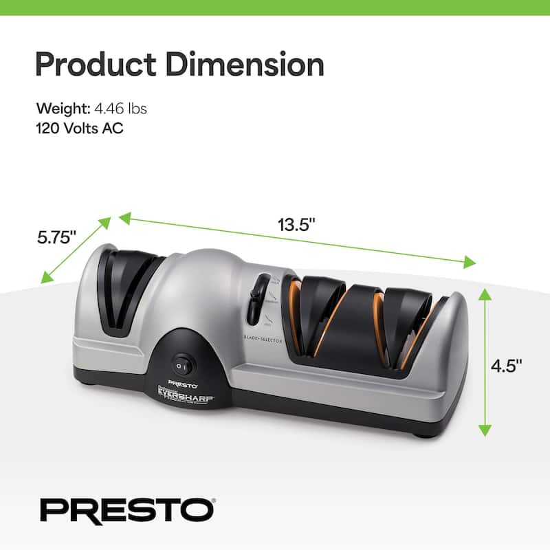 Presto Professional EverSharp Electric Knife Sharpener with 3-Stage Sharpening - Black
