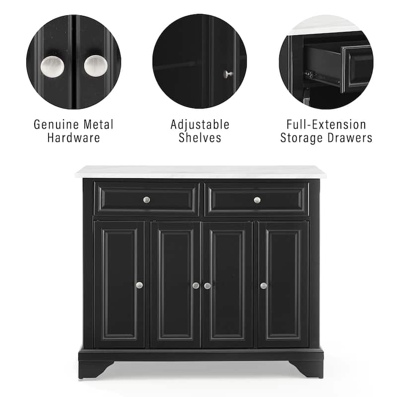 Crosley Avery Kitchen Island/Cart - 18"x42.13"x36"