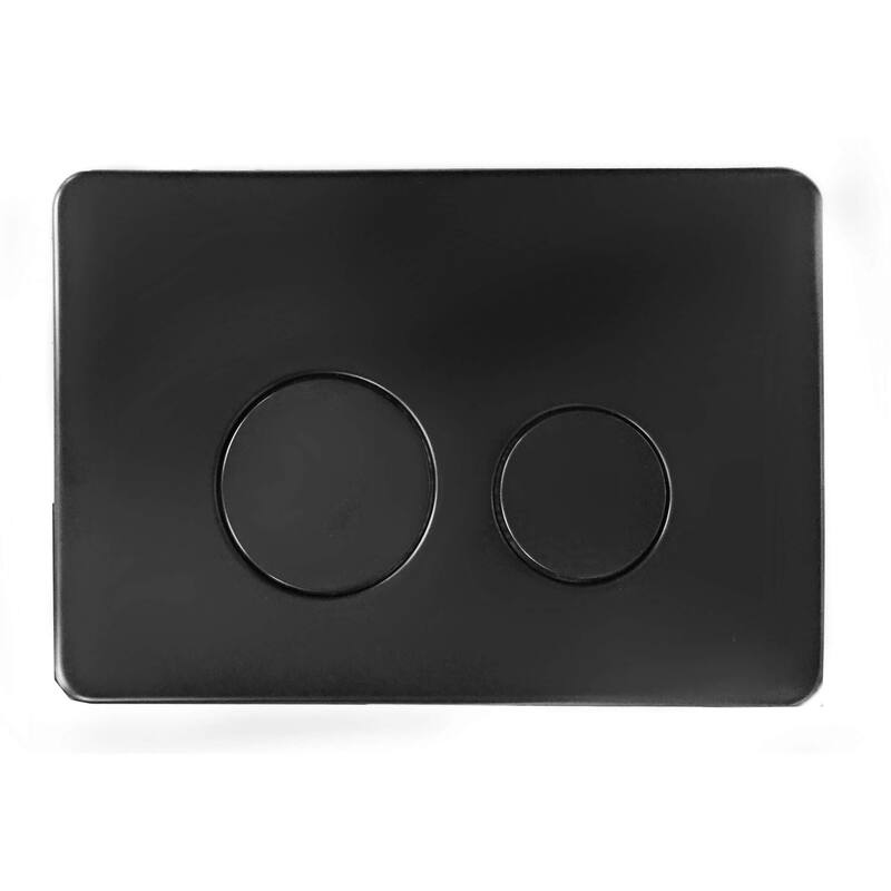 Fine Fixtures Concealed Tank Push Button (Actuator) - Black Round - Push Plates (Metal)
