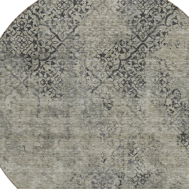 HomeRoots Floral Transitional Rectangle Outdoor Rug