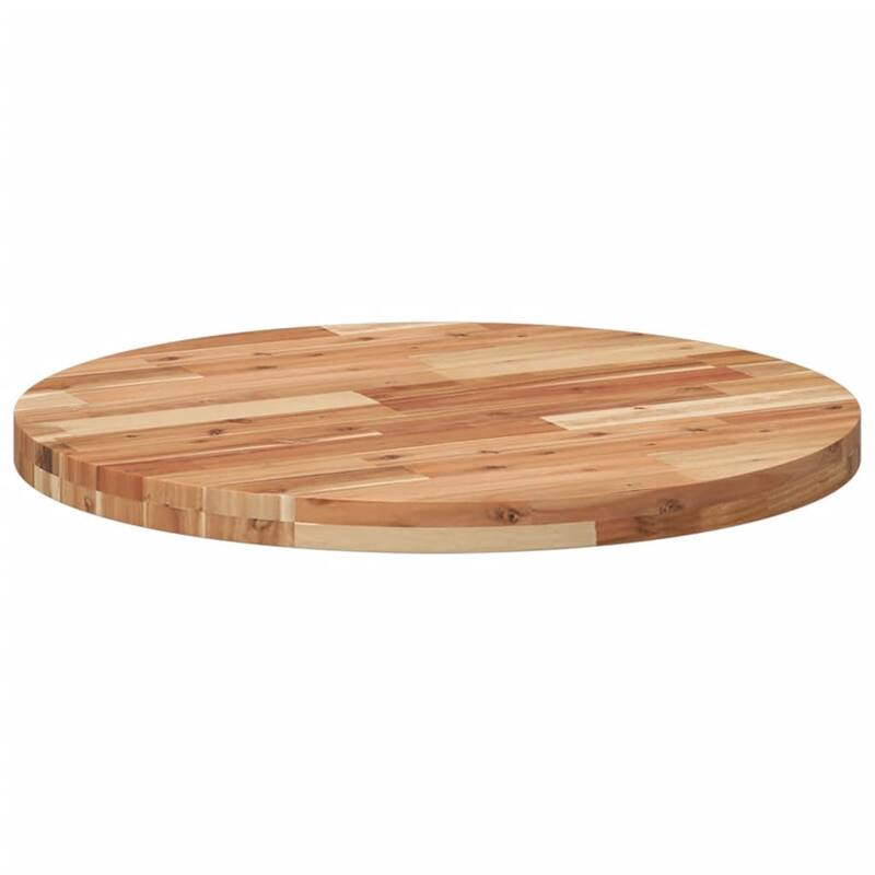 vidaXL Table Top Natural wood Solid Acacia wood - 27.6 in diameter round tabletop