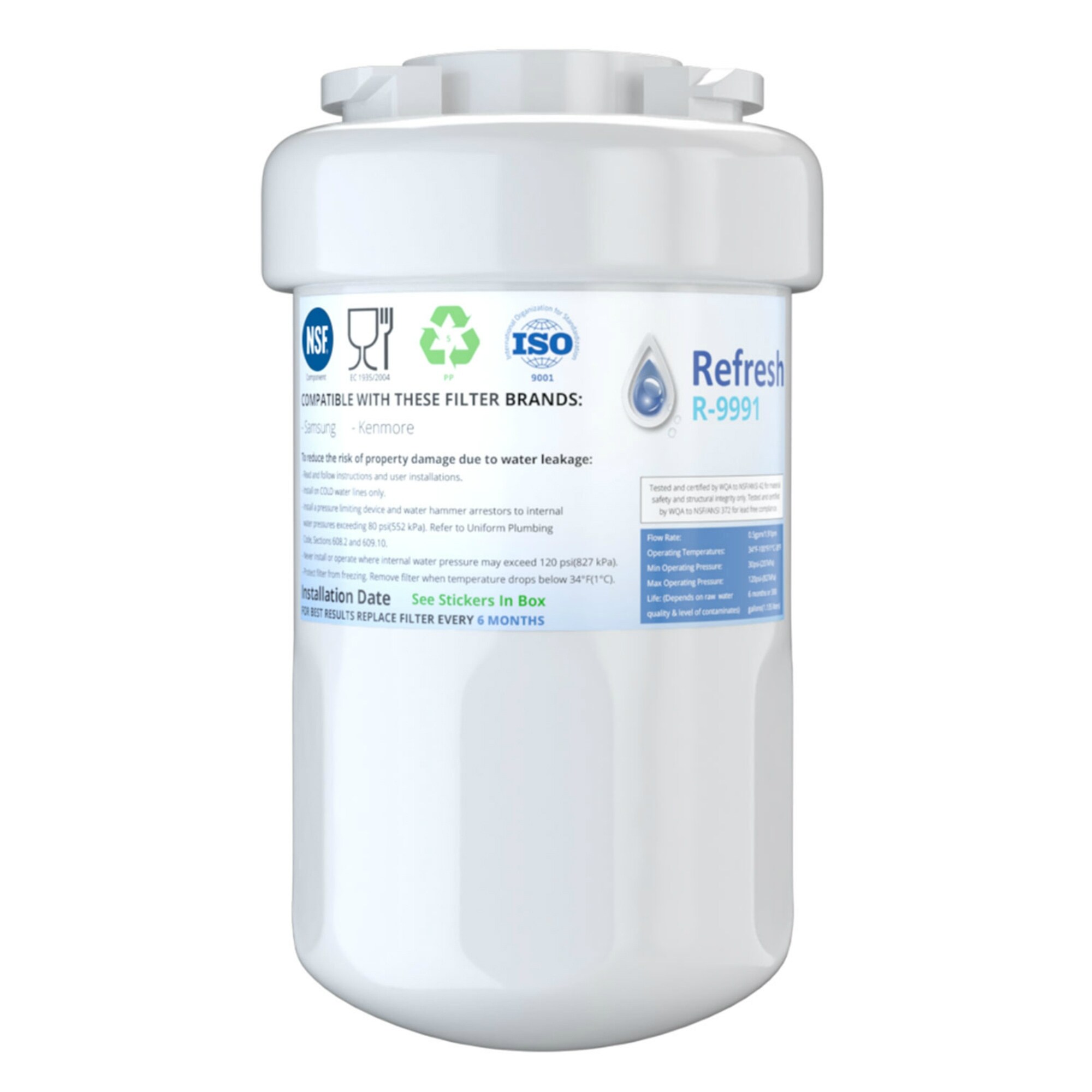Shop Replacement Water Filter For Ge Gsh25jgddbb Refrigerator Water Filter By Refresh White Overstock 24014209