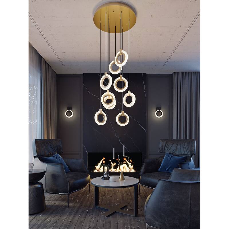 AFX HLOP08LAJUDRND9 Halo 24" Wide LED Multi Light Pendant