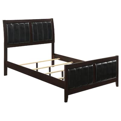Carlton Contemporary Wood Panel Bed Cappuccino