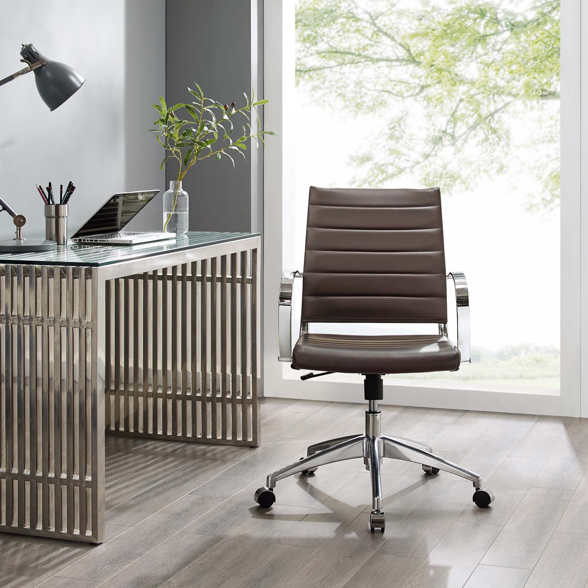 Modway jive armless mid back office chair cheap