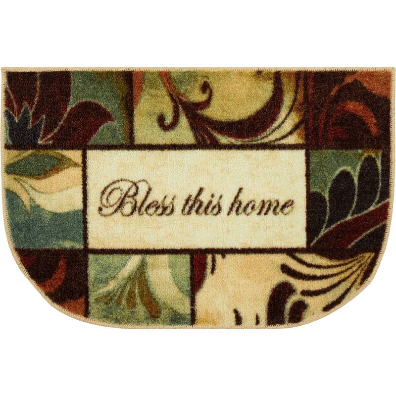 Mohawk Home 'Bless this Home' Brown/ Cream Kitchen Mat