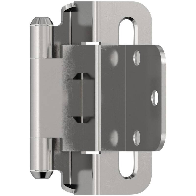 Amerock BP7565 Functional Hardware 3/8" Inset Wrap Cabinet Door Hinge - Polished Chrome - Polished Chrome