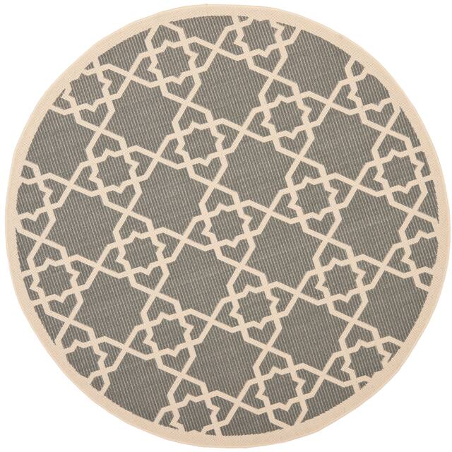 SAFAVIEH Courtyard Lawanda Trellis Indoor/ Outdoor Waterproof Patio Backyard Rug