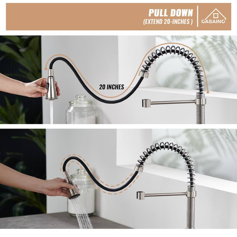 Single Handle Pull Down Sprayer Kitchen Faucet