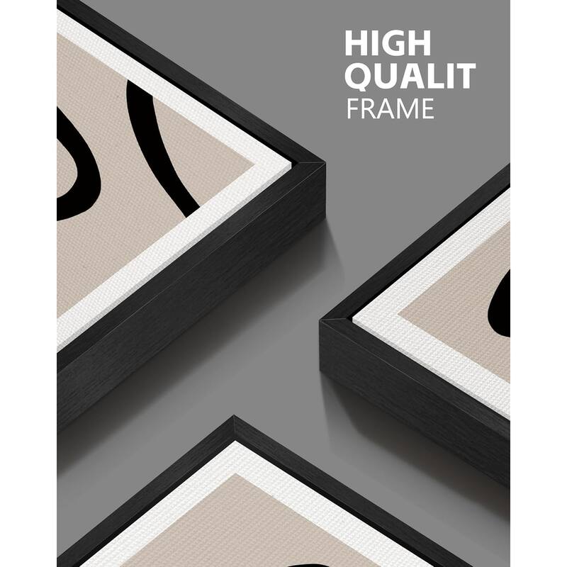 Black Lines Abstract Wall Art Ink Wash Minimalist