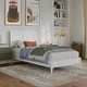preview thumbnail 1 of 19, Berkshire Solid Wood Low Profile Platform Bed White - Twin XL