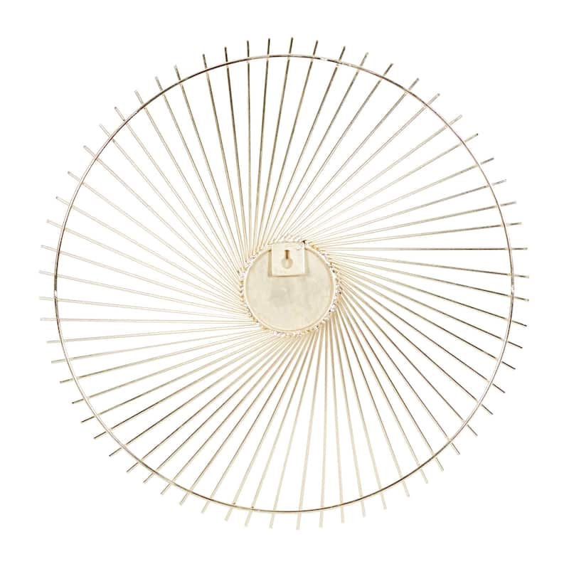 Metal Sunburst Radial Wall Decor - Set of 3 Gold - Roche River Decor