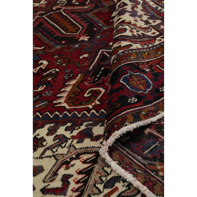 Hand Knotted Oriental 100% Wool Carpet Traditional Medallion Red Heriz Area Rug - 10' 3'' X 8' 5''