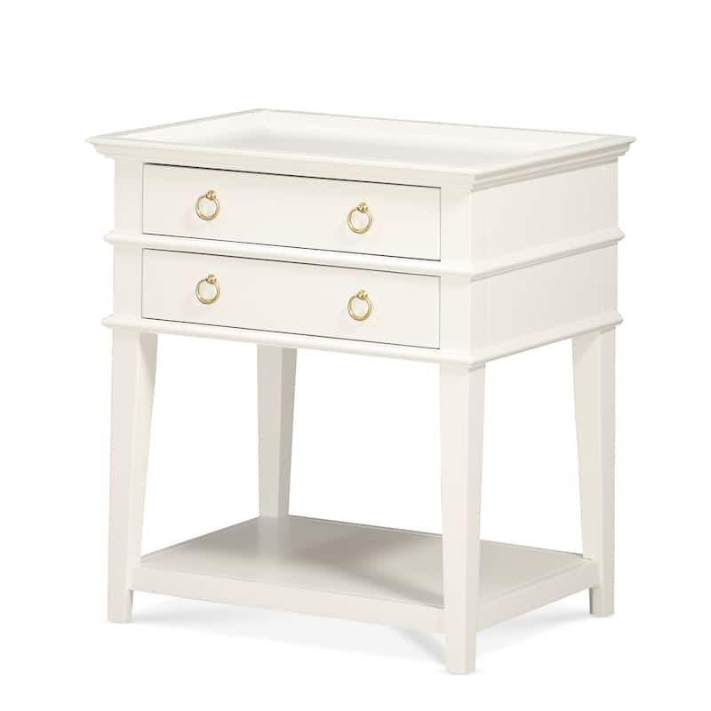 Collette 2-Drawer Tray Top Nightstand by Greyson Living