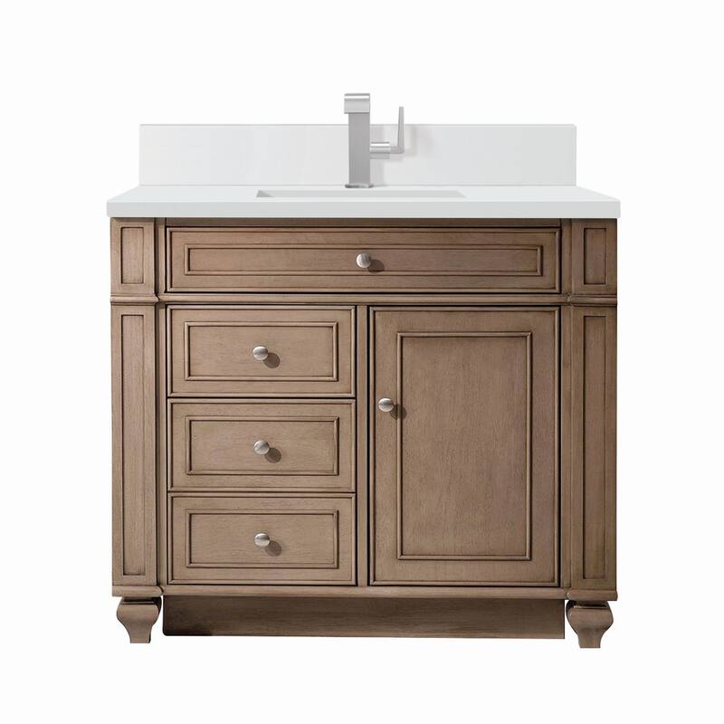James Martin Vanities 157-V36-1WZ Bristol 36" Single Basin Walnut Wood - Whitewashed Walnut
