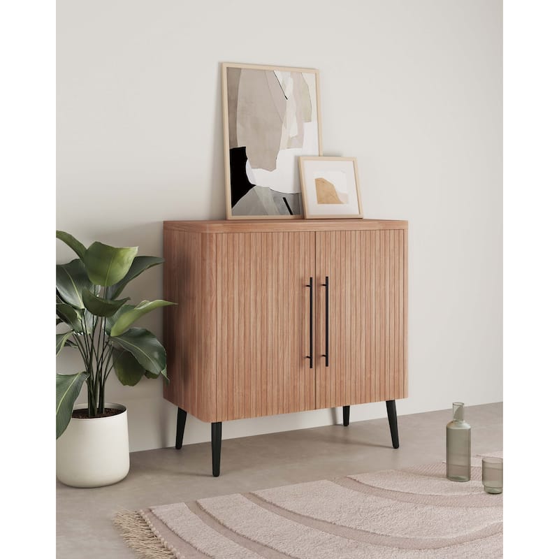 Manhattan Comfort Mid Century- Modern Jodie Accent Cabinet - Maple