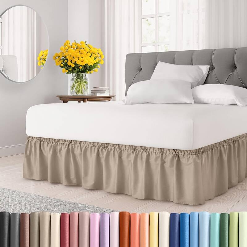 12-Inch Bed Skirt for Queen-Size Bed - Cream