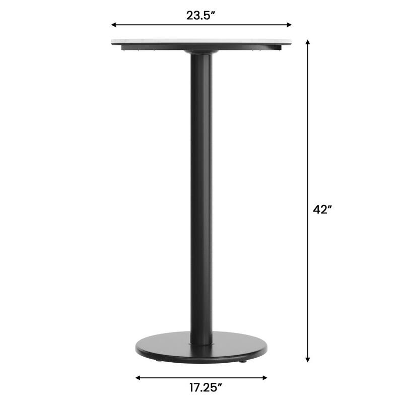 Commercial HPL Tabletop with Bar Height Round Base
