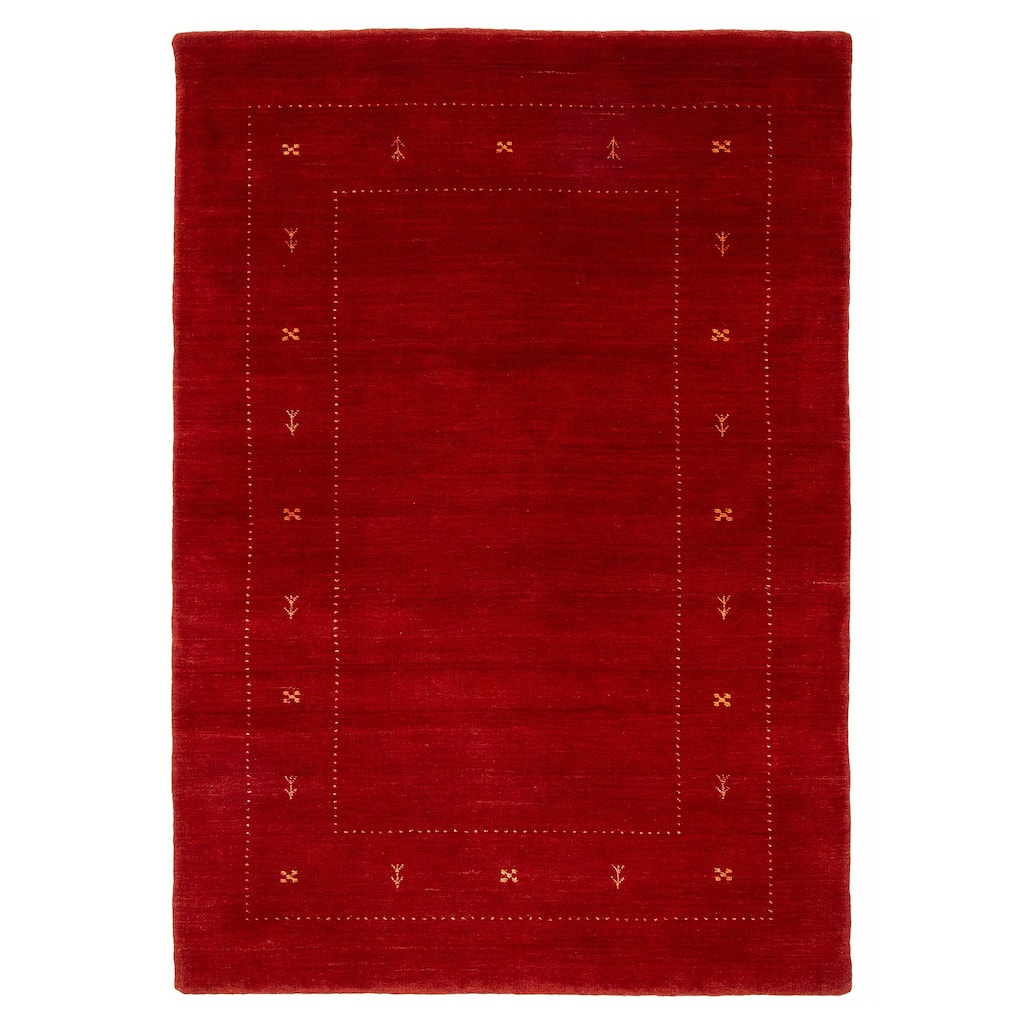 Kashkuli Gabbeh Red Rug 4'6" x 6'6" - 4'6 x 6'6