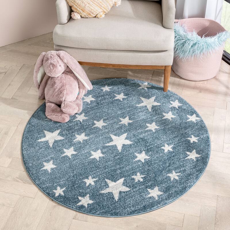 Well Woven Kennedy Stars Plush Area Rug